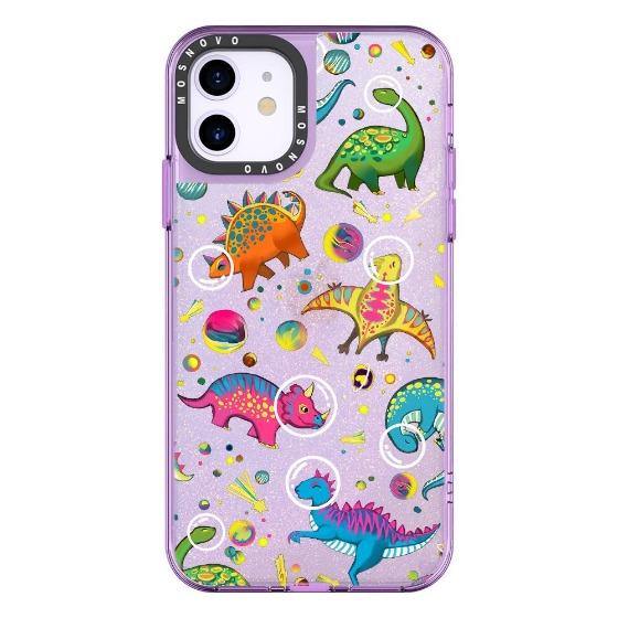 Space Dinosaur Glitter Phone Case - iPhone 11 Case