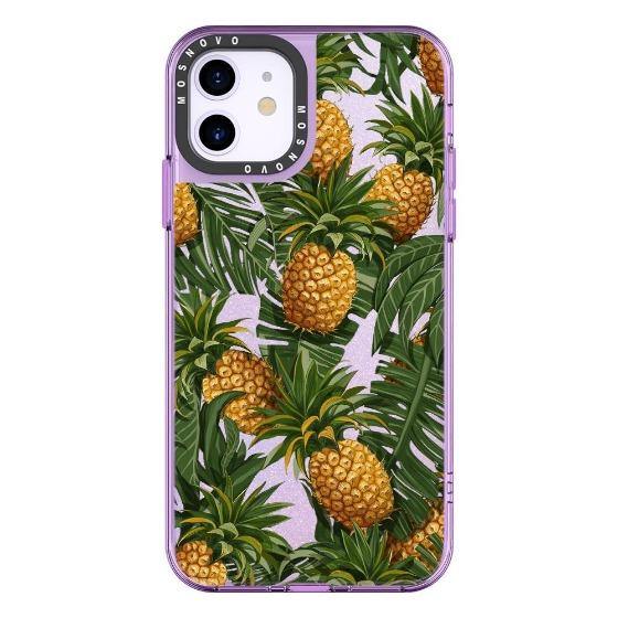 Pineapple Botany Glitter Phone Case - iPhone 11 Case