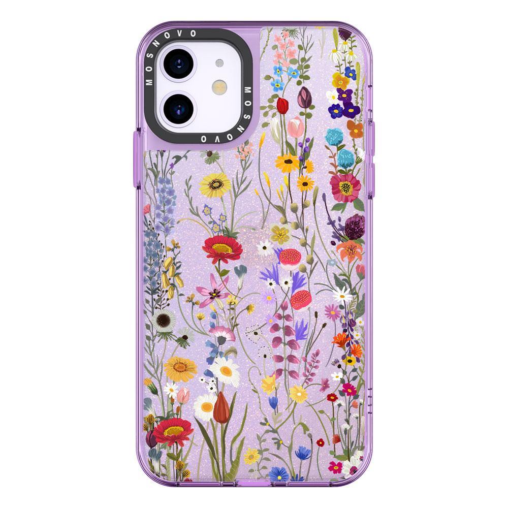 Summer Meadow Glitter Phone Case - iPhone 11 Case