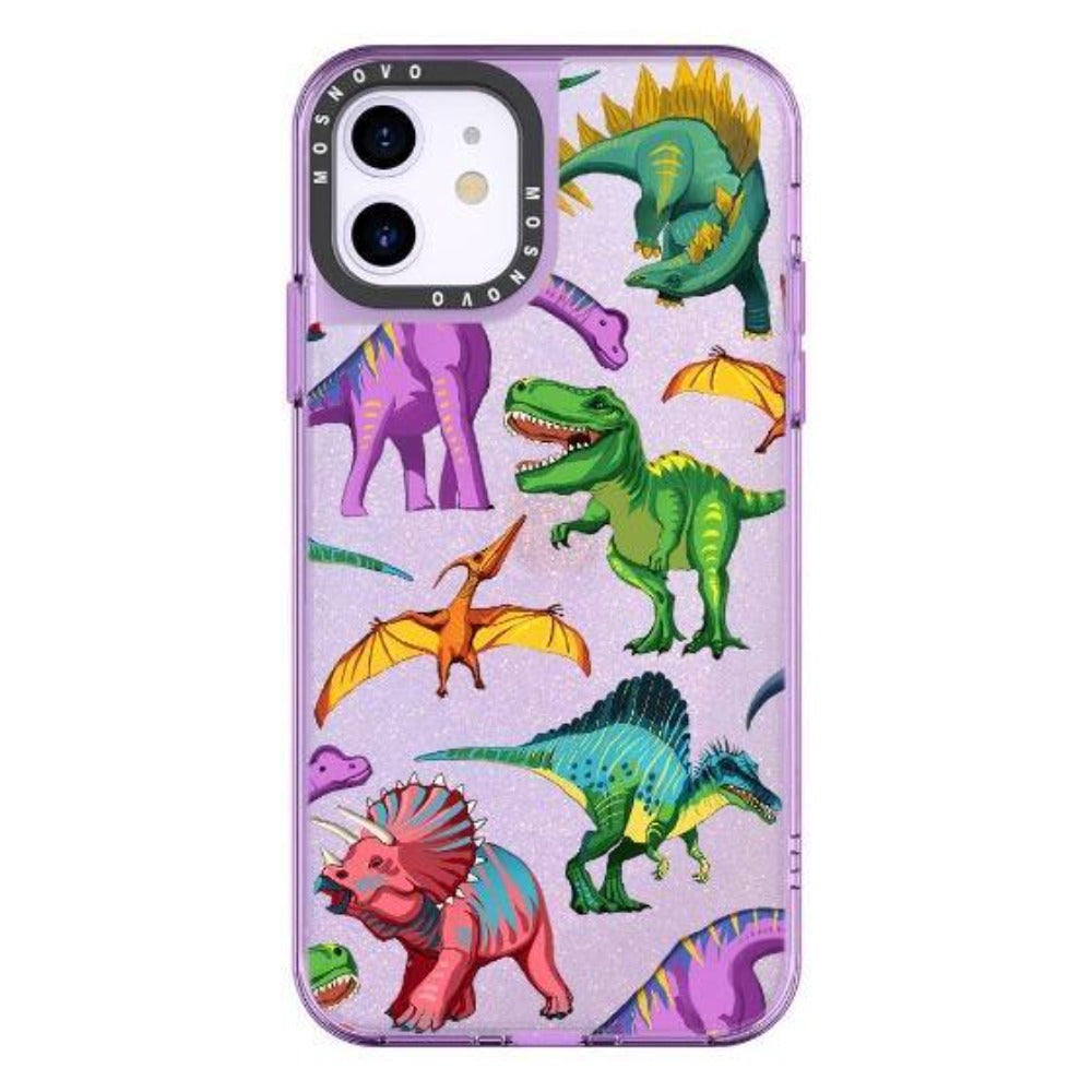 Dinosaur World Glitter Phone Case - iPhone 11 Case