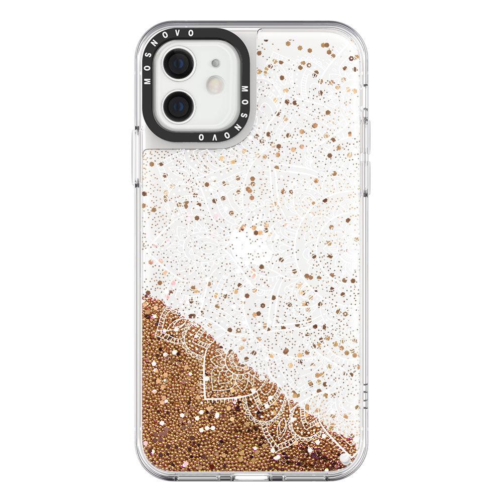 Half Mandala Glitter Phone Case - iPhone 12 Case