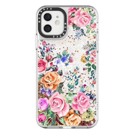 Rose Garden Glitter Phone Case - iPhone 12 Case