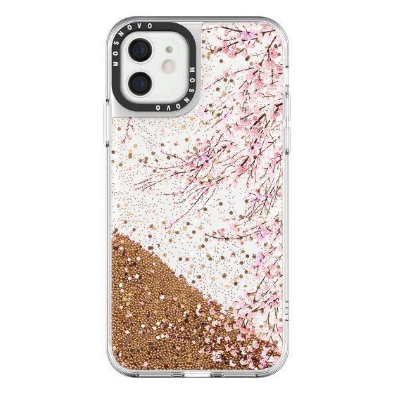 Cherry Blossoms Glitter Phone Case - iPhone 12 Case