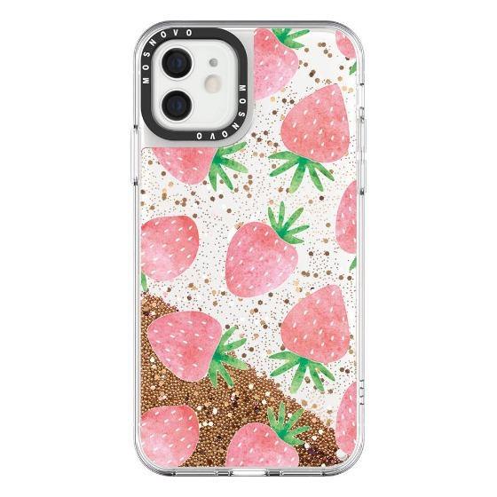 Strawberry Glitter Phone Case - iPhone 12 Mini Case