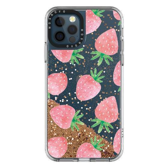 Strawberry Glitter Phone Case - iPhone 12 Pro Max Case