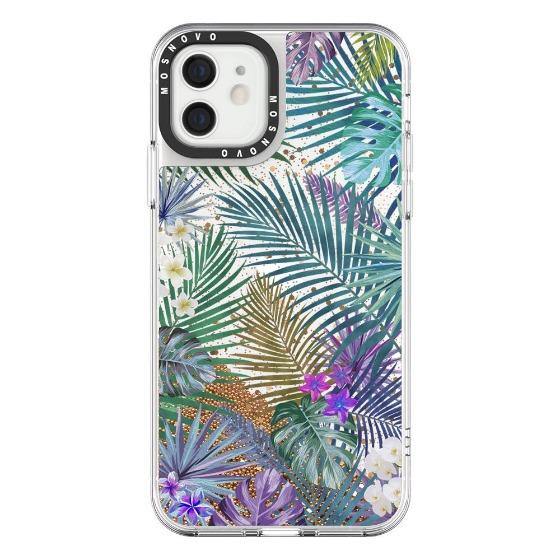 Tropical Forests Glitter Phone Case - iPhone 12 Case