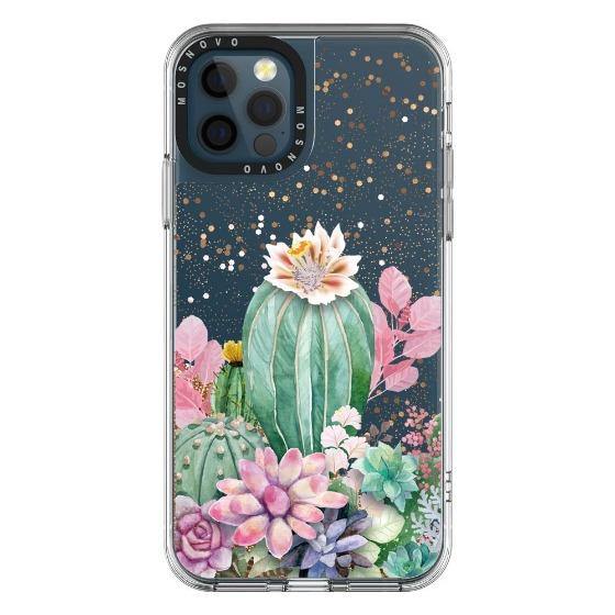 Tropical Cactus Succulents Glitter Phone Case - iPhone 12 Pro Max Case