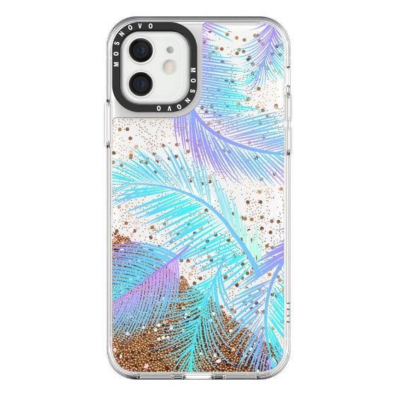 Tropical Palm Leaf Glitter Phone Case - iPhone 12 Case