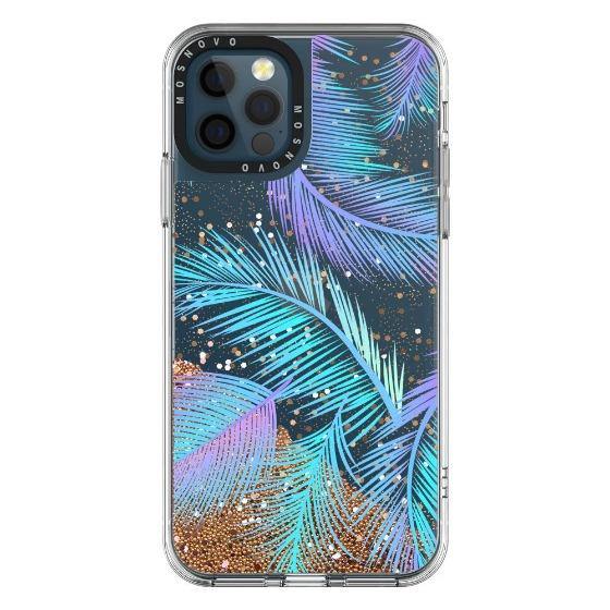 Tropical Palm Leaf Glitter Phone Case - iPhone 12 Pro Max Case