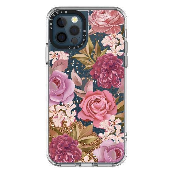 Blossom Flower Floral Glitter Phone Case - iPhone 12 Pro Max Case