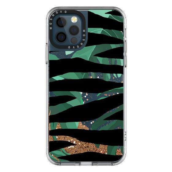 Zebra Stripes Glitter Phone Case - iPhone 12 Pro Max Case