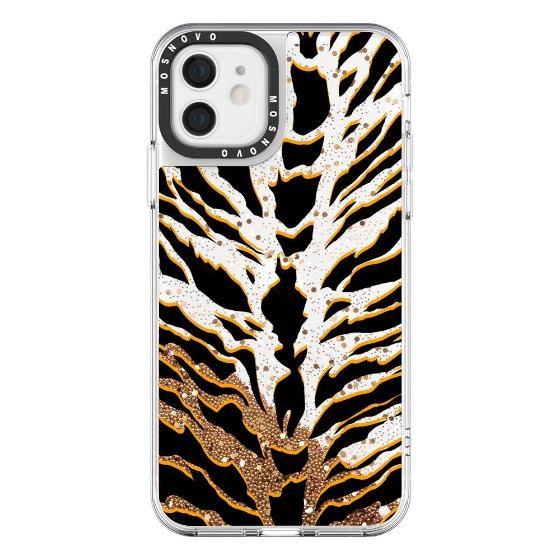 Tiger Print Glitter Phone Case - iPhone 12 Case