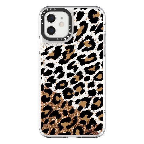 Leopard Print Glitter Phone Case - iPhone 12 Case