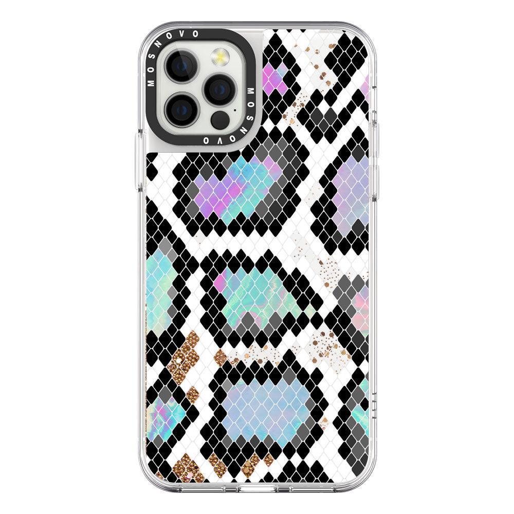 Aurora Snake Glitter Print Phone Case - iPhone 12 Pro Max Case