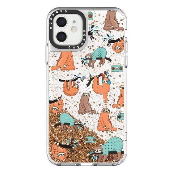 Musical Sloth Glitter Phone Case - iPhone 12 Case