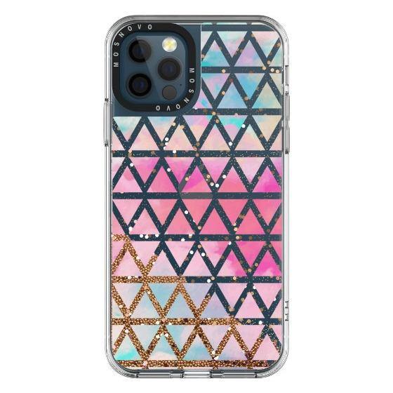 Gradient Triangles Glitter Phone Case - iPhone 12 Pro Max Case