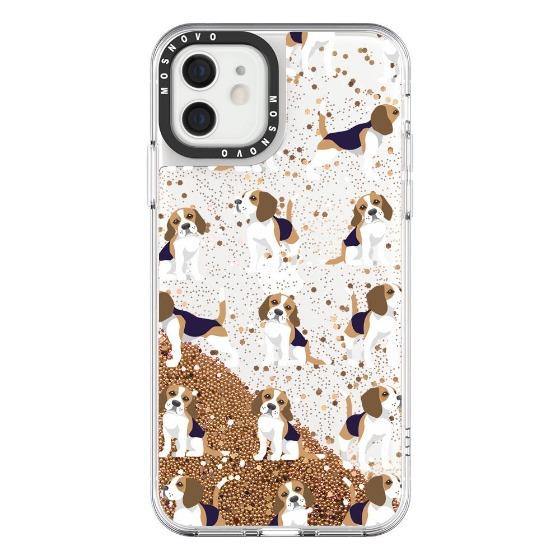 Cute Beagles Glitter Phone Case - iPhone 12 Case