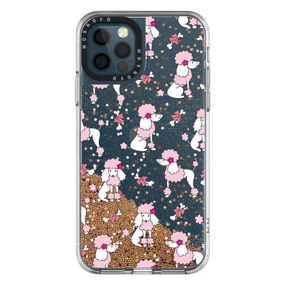 Cute Poodle Glitter Phone Case - iPhone 12 Pro Max Case