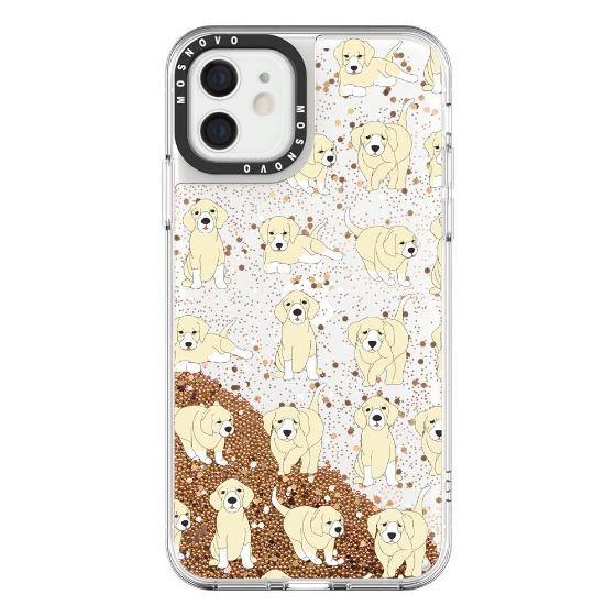 Golden Retriever Glitter Phone Case - iPhone 12 Case