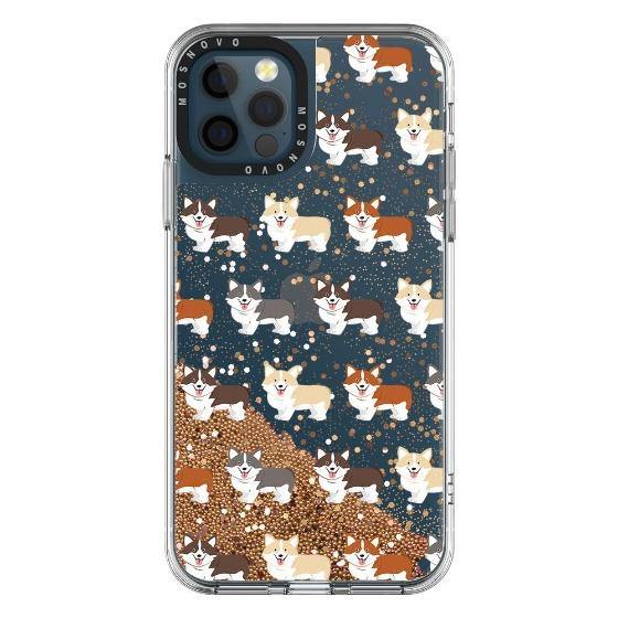 Cute Corgi Glitter Phone Case - iPhone 12 Pro Max Case