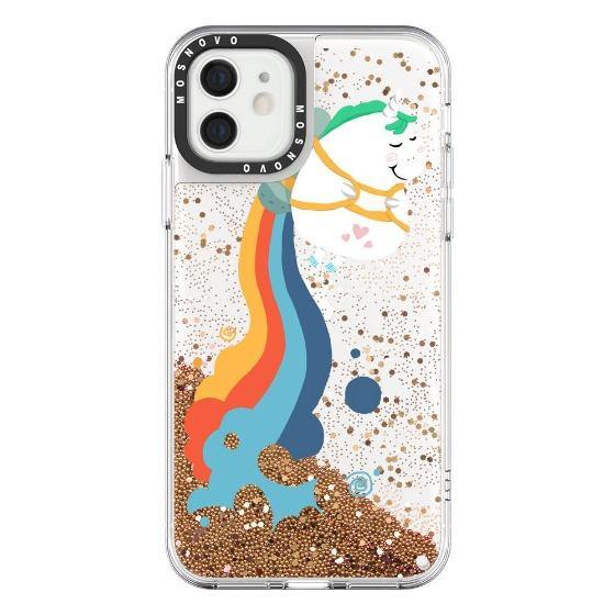 Cute Rainbow Unicorn Glitter Phone Case - iPhone 12 Case