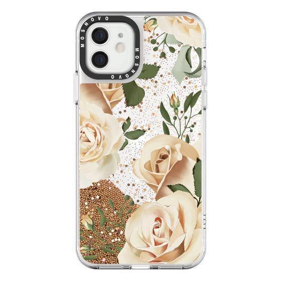 Champagne Roses Glitter Phone Case - iPhone 12 Mini Case