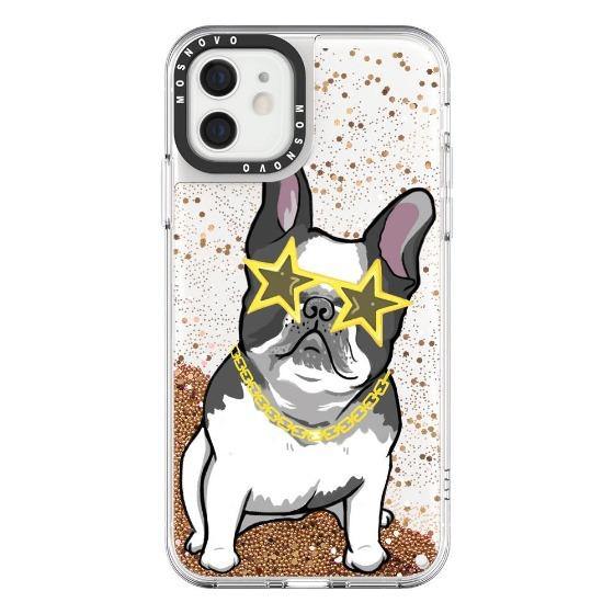 Cool French Bulldog Glitter Phone Case - iPhone 12 Case