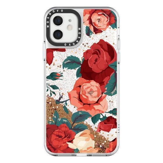 Red Roses Glitter Phone Case - iPhone 12 Mini Case