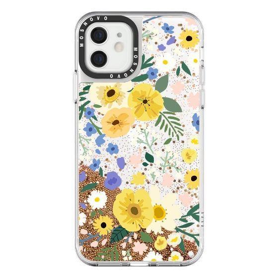 Spring Wild Floral Glitter Phone Case - iPhone 12 Case