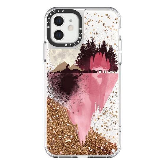 Mountain Landscape Glitter Phone Case - iPhone 12 Case