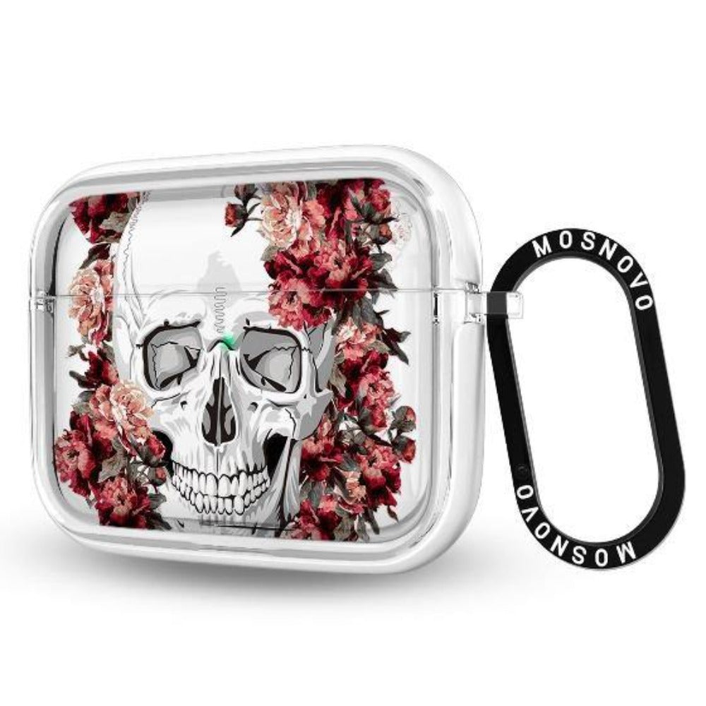 Red Flower Skull AirPods Pro Case