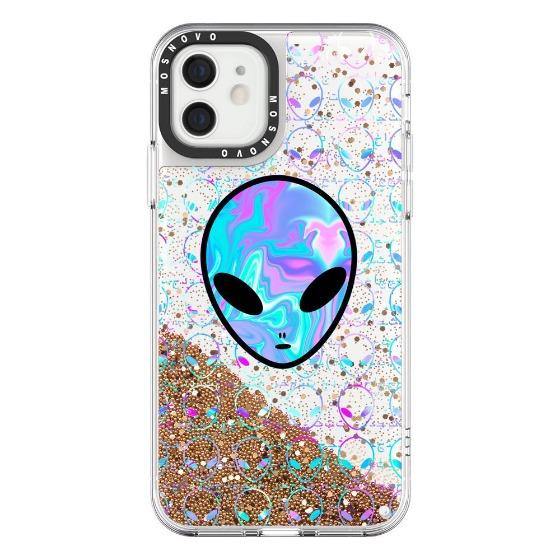 Space Alien Glitter Phone Case - iPhone 12 Case