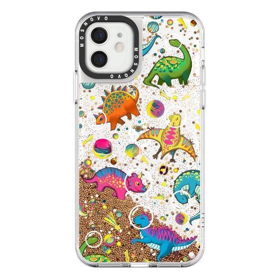 Space Dinosaur Glitter Phone Case - iPhone 12 Case