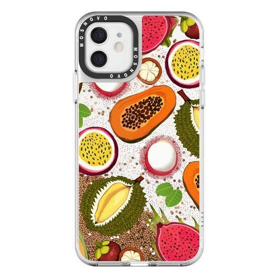 Tropical Fruit Glitter Phone Case - iPhone 12 Case