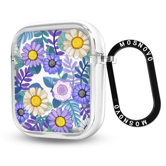 Purple Floral AirPods 1/2 Case