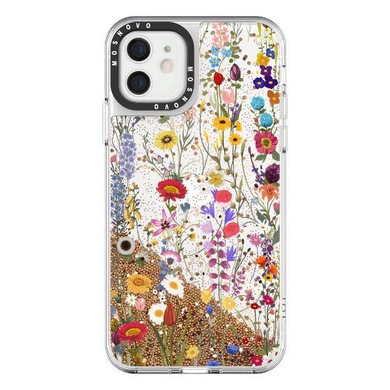 Summer Meadow Glitter Phone Case - iPhone 12 Mini Case