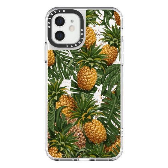 Pineapple Botany Glitter Phone Case - iPhone 12 Case