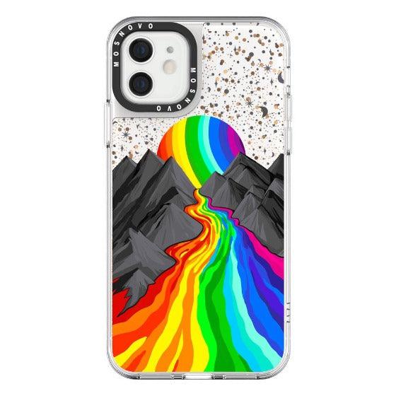 Rainbow Landscape Glitter Phone Case - iPhone 12 Case