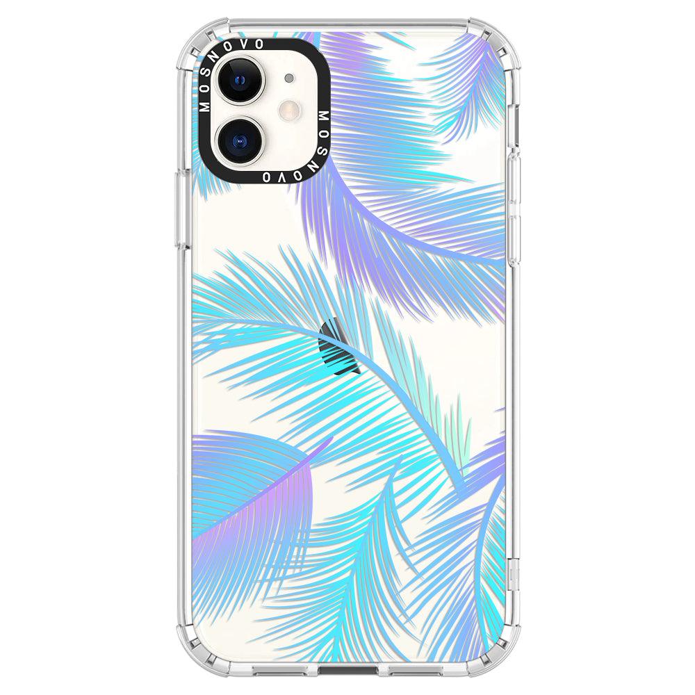 Gradient Tropical Palm Leaf Phone Case - iPhone 11 Case