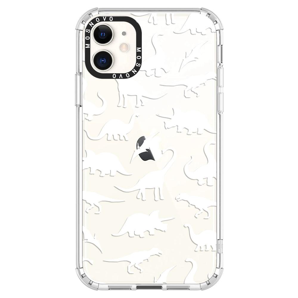 White Dinosaur Phone Case - iPhone 11 Case