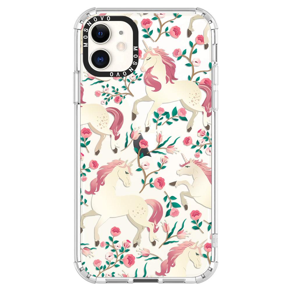 Unicorn Flower Garden Phone Case - iPhone 11 Case