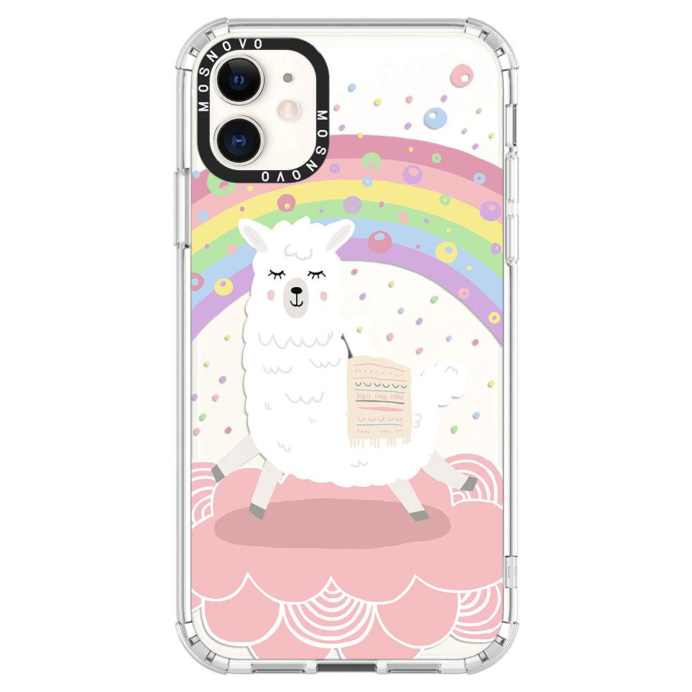 Pastel Rainbow Llama Phone Case - iPhone 11 Case