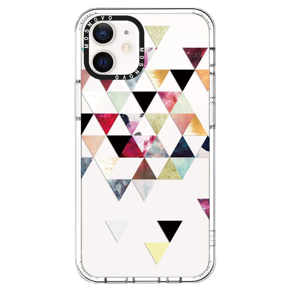 Triangles Stone Marble Phone Case - iPhone 12 Mini Case