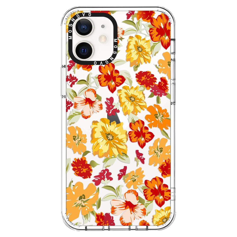 70s Boho Yellow Flower Phone Case - iPhone 12 Case