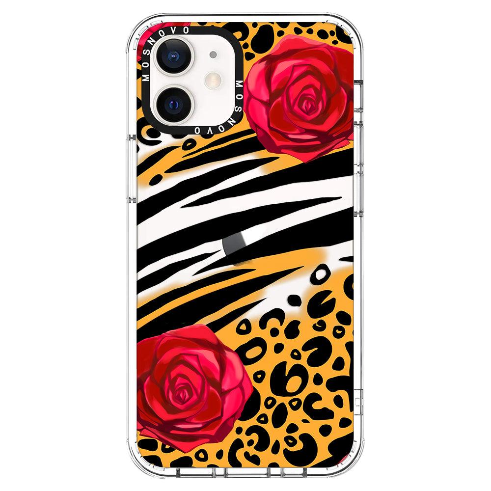 Wild Floral Leopard Phone Case - iPhone 12 Mini Case