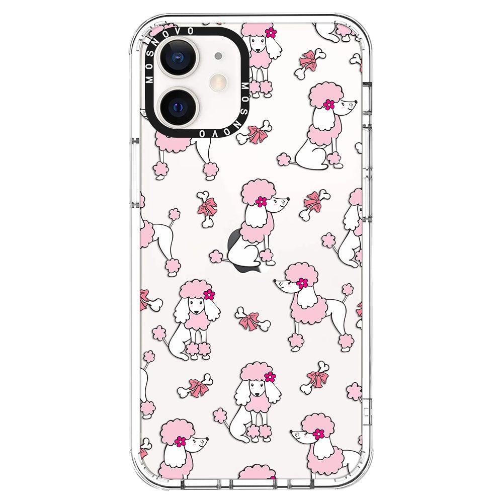 Pink Poodle Phone Case - iPhone 12 Case