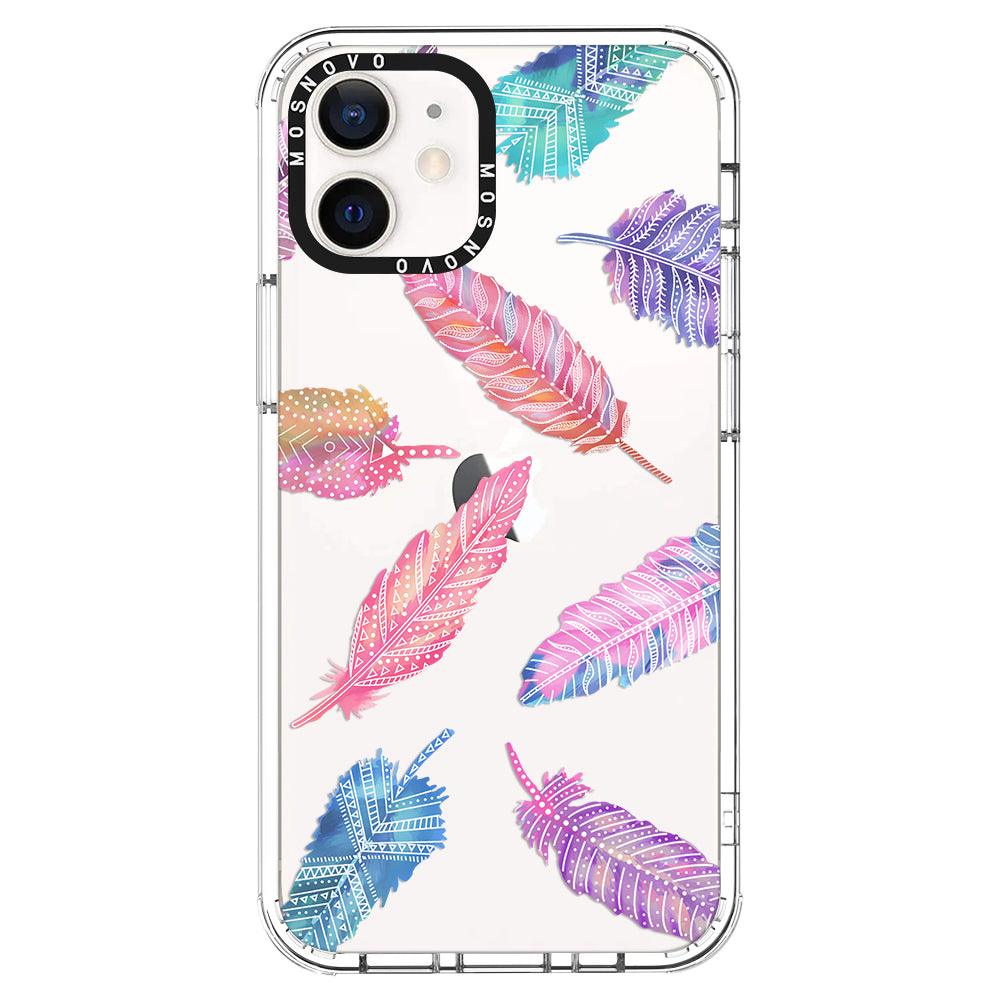 Boho Feather Phone Case - iPhone 12 Mini Case