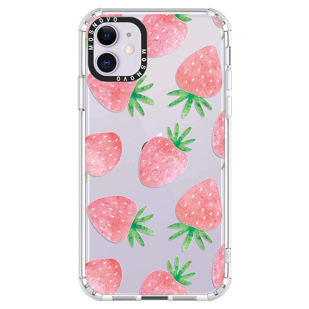 Pastel Strawberry Phone Case - iPhone 11 Case