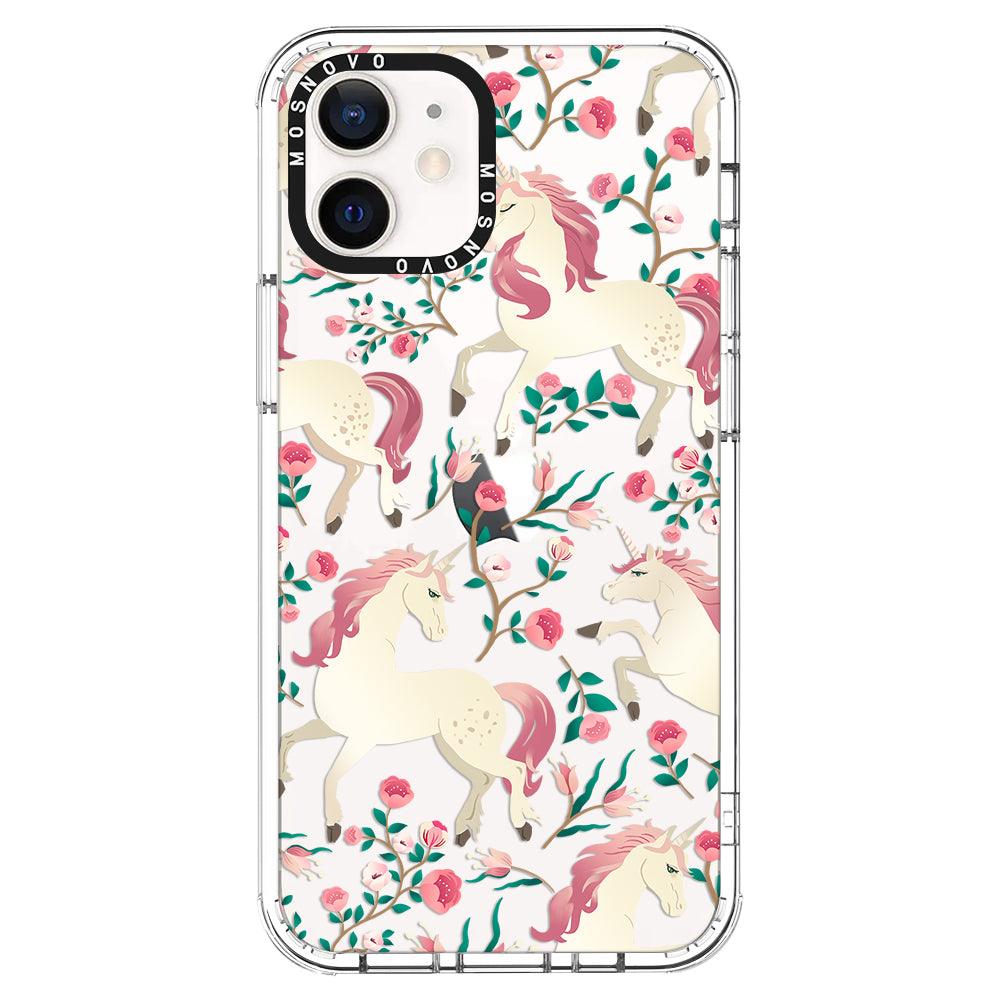 Unicorn Flower Garden Phone Case - iPhone 12 Mini Case