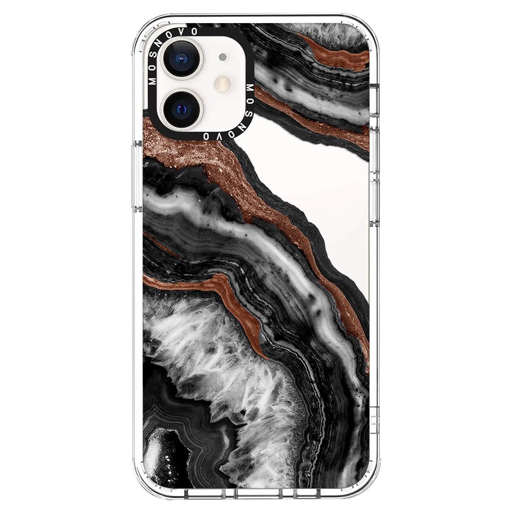 Black Agate Phone Case - iPhone 12 Case